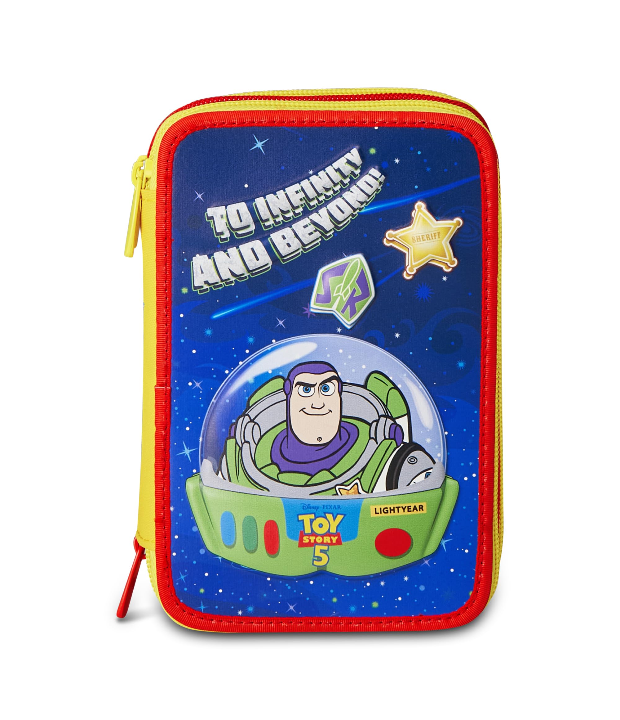 Seven Astuccio Toy Story 3 Zip, Triplo Scomparto, Completo di Matite, Pennarelli, Colori, Accessori Zaino, Elementari, Medie, Superiori, Blue Deep, Bambine e Ragazze, rosa