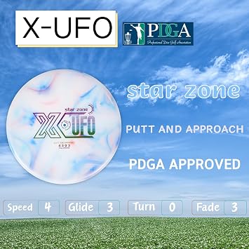 X-UFO Disc Golf Set - Disc Golf Starter Set, Includes 1 Putter, 1 Driver, and 1 midrange disc, Weighing 170-178 Grams. Suitable for Beginners and Professional disc Golf tournaments