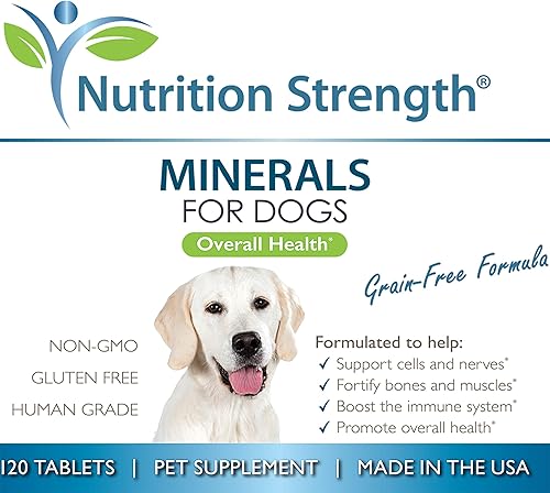 Miniatura 6 de Minerales para perros, células de apoyo y nervios, fortalecen huesos y músculos, promueven la salud general con calcio, fósforo, magnesio, potasio,