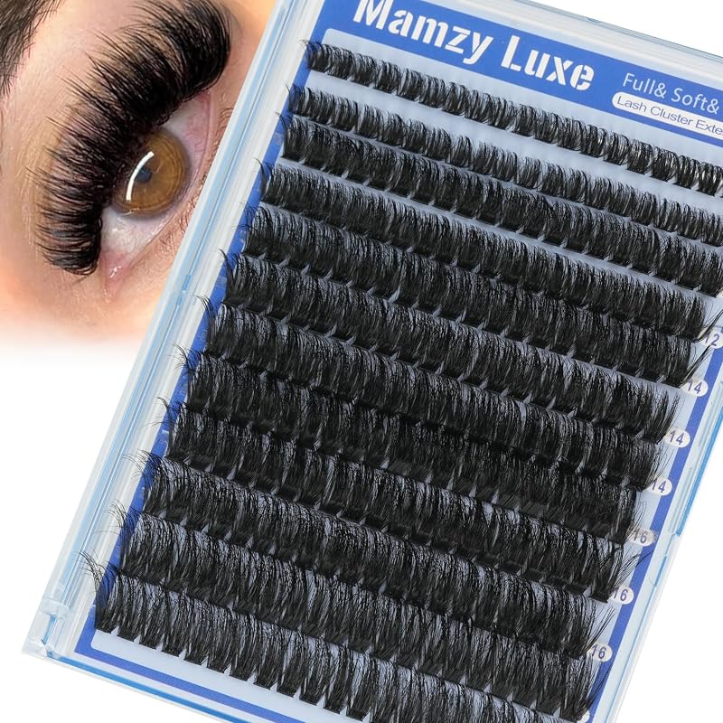 Cílios Postiços em Tufos Mamzy Luxe 100D D Curl, 10–18 cm, 204 Unidades