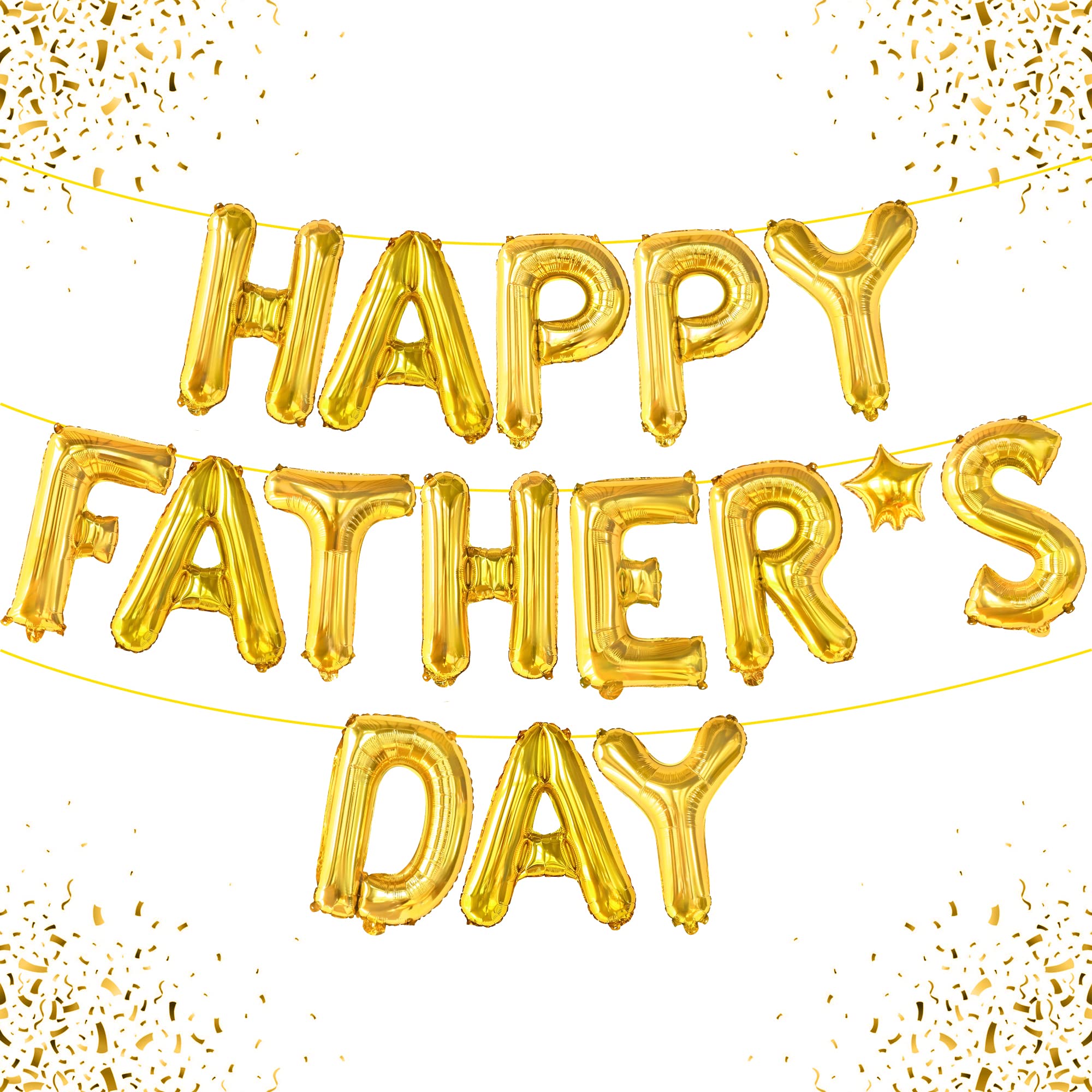 KatchOn, Happy Fathers Day Balloons - 16 Inch | Happy Fathers Day Decorations for Party, Happy Fathers Day Banner | Fathers Day Party Decorations |