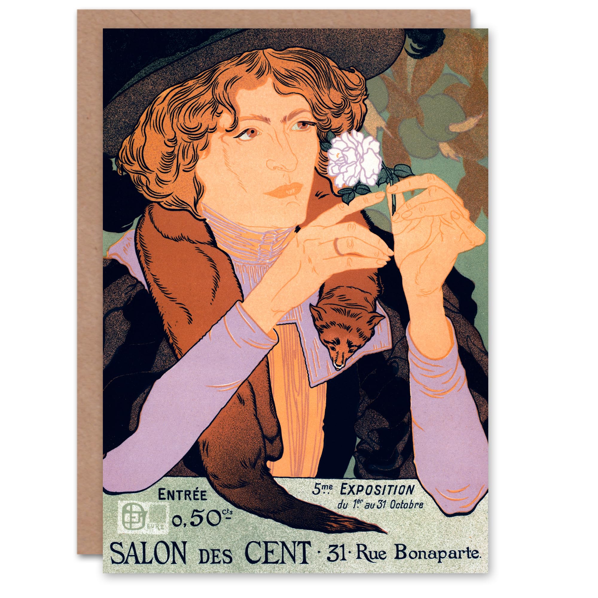 Artery8 Georges de Feure Art Card Salon des Cent Vintage Advert