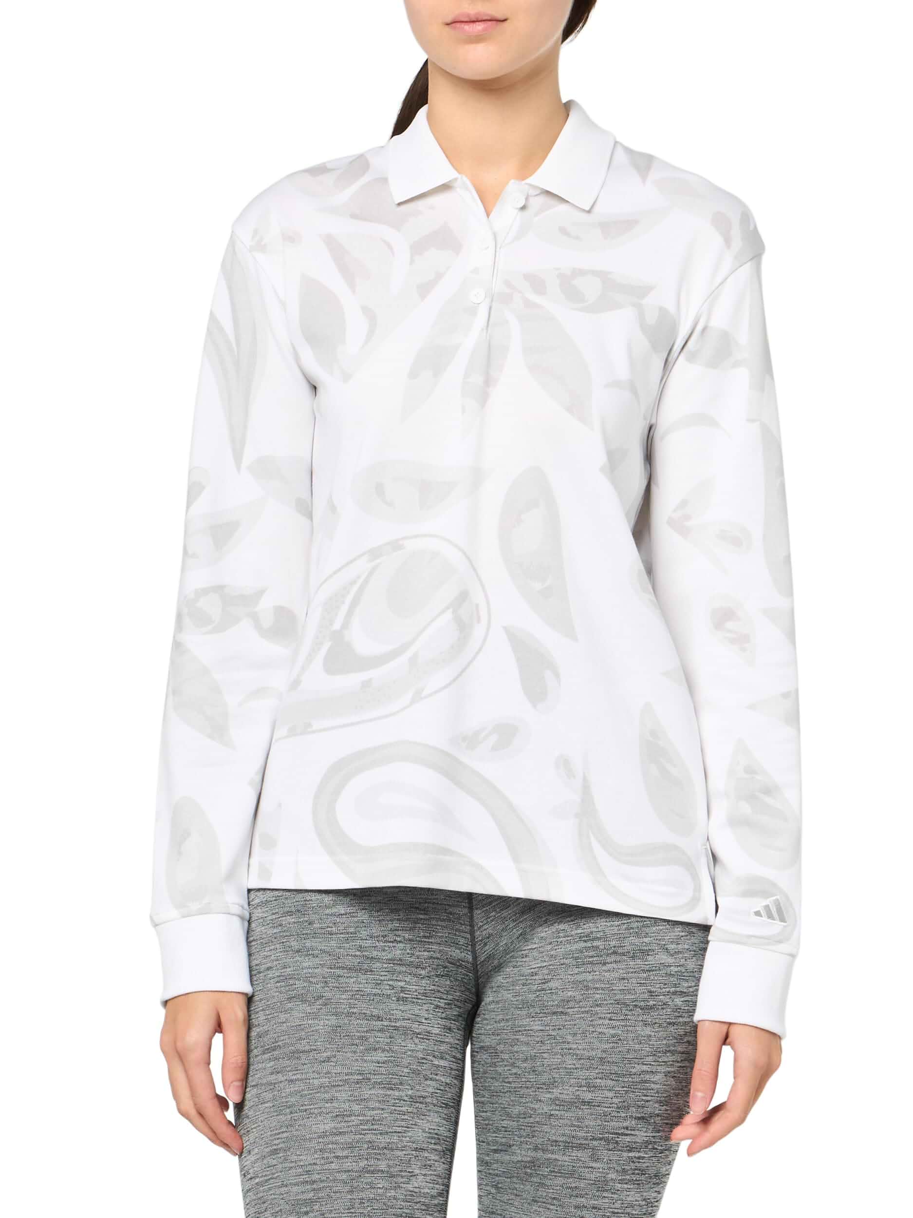 adidas Women's Go-to Long Sleeve Golf Polo Shirt Short Sleeve