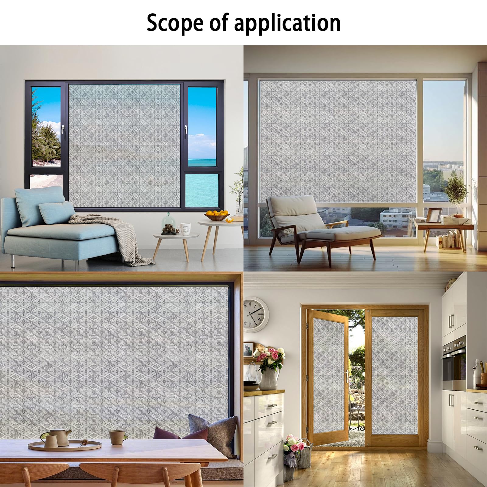 Glass Window Film 75 x 240 cm Nieprzezroczysta, Matowa, Blokująca Promienie Uv, Zdejmowalna, Przylegająca Elektrostatycznie, Folia Na Szkło Matowe Na Okna, Begonia 3D