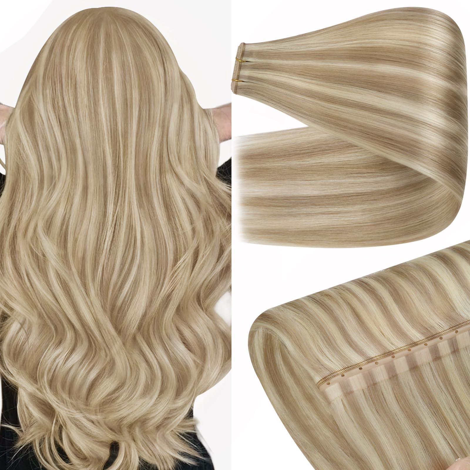 YoungSee Dickes Haarextension Echthaar Remy Extensions Echthaar Glatt fur Damen