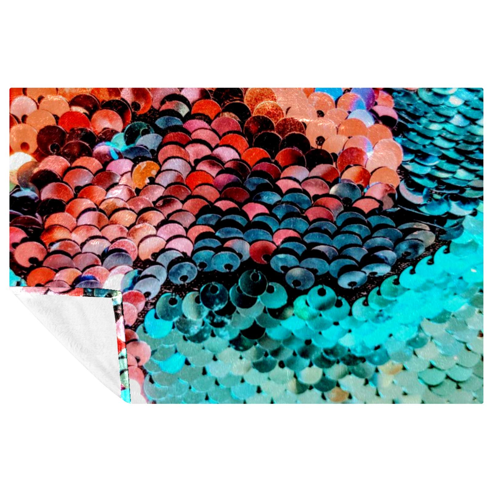 Plaid à paillettes doux et chaud, couverture isolante L Ot