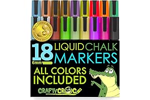 Crafty Croc Liquid Chalk Markers, Jumbo 18 Pack