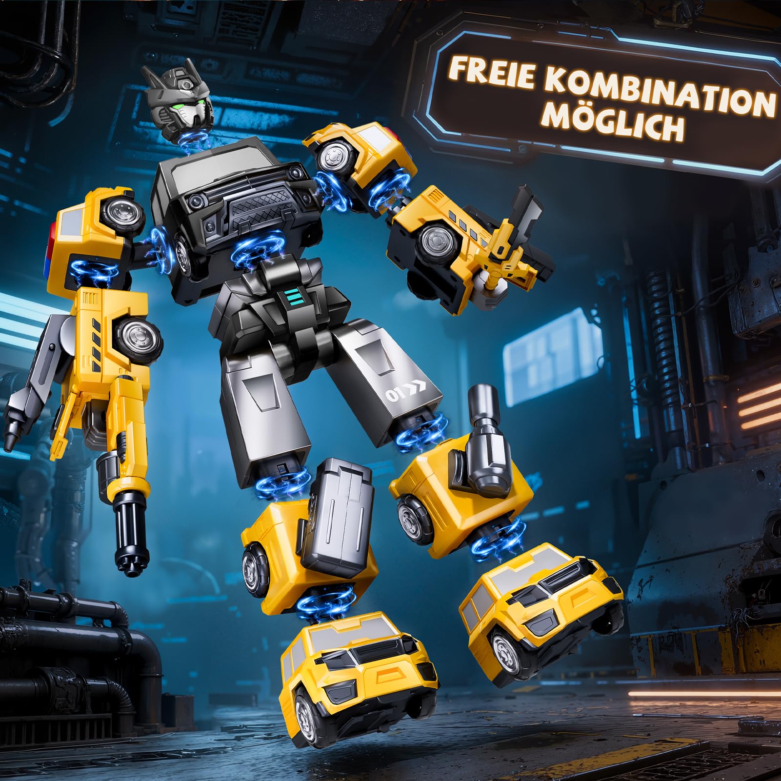 5 in 1 Robot Magnetico Regali per 3 4 5 6 Anni Ragazzi Bambini Assemblaggio Facile Fai da te Trasformare Giocattoli camion per ragazzi Bambini