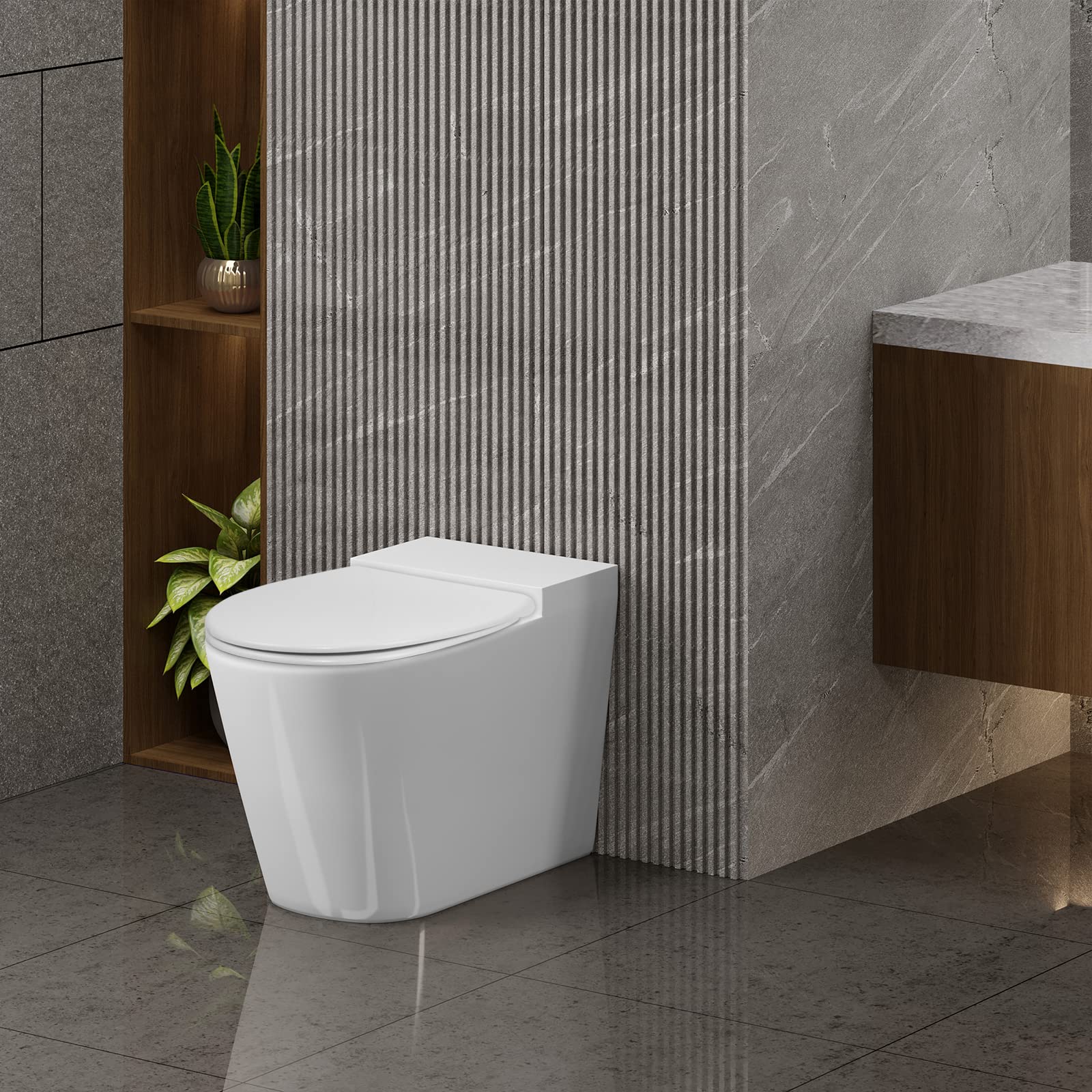 WOLTU Abattant WC Familial avec Siège de Toilette Enfant Détachable, Siège de Toilette à Fermeture Douce et à Dégagement Rapide, Abattant O, Montage Supérieur, Blanc
