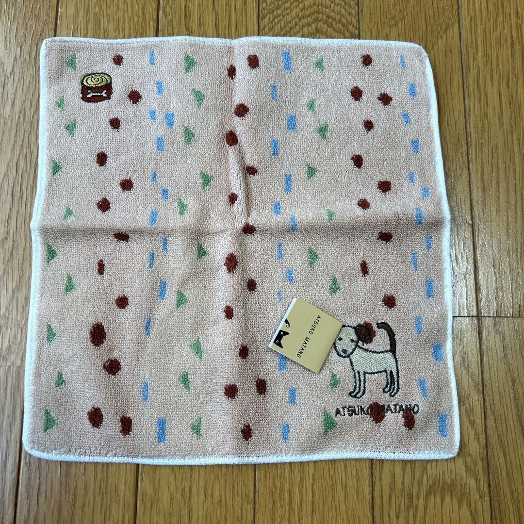 playing dog エコバッグとAtsuko Matano タオルハンカチ Atsuko Matano タオルハンカチ 水玉鍵盤 ドット柄 黒猫 俣野温子