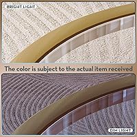 Vista 5 de SAYGOER Mesa de café pequeña de vidrio, mesa de café redonda dorada para espacios pequeños, mesa central moderna y simple con marco dorado para sala