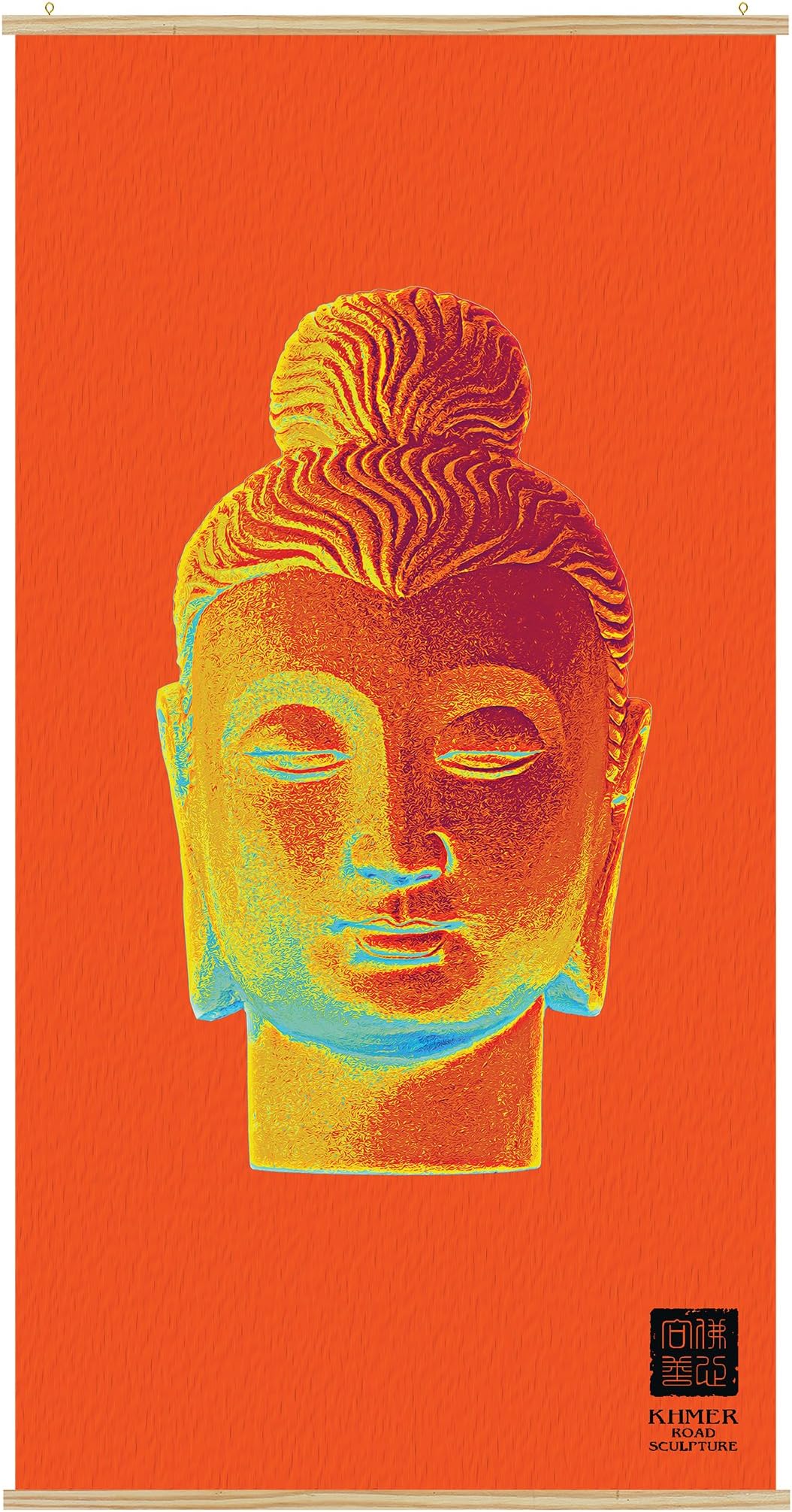 THE HIGHEST QUALITY Large Buddha Poster Printed On Heavy Cloth With Deep Pigment Inks - Striking Large Buddha Wall Art For Your Home Or Spiritual Space - Large Buddha Canvas CK-005