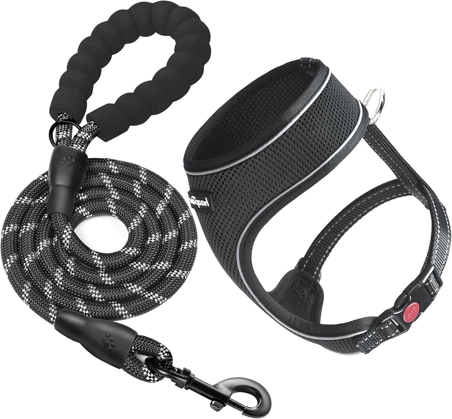 haapaw Reflective Dog Harness Soft Thickened Mesh Breathable Adjustable Puppy Dog Harnesses for