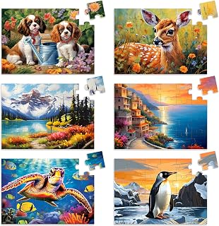 6 Pack Large Piece Puzzles for Seniors