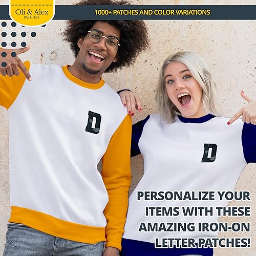 Miniatura 464 de Parches de letras termo-adhesivas de alta calidad – Lindas letras para ropa – Parche universitario para ropa – Letras bordadas de 4 1/2 parches