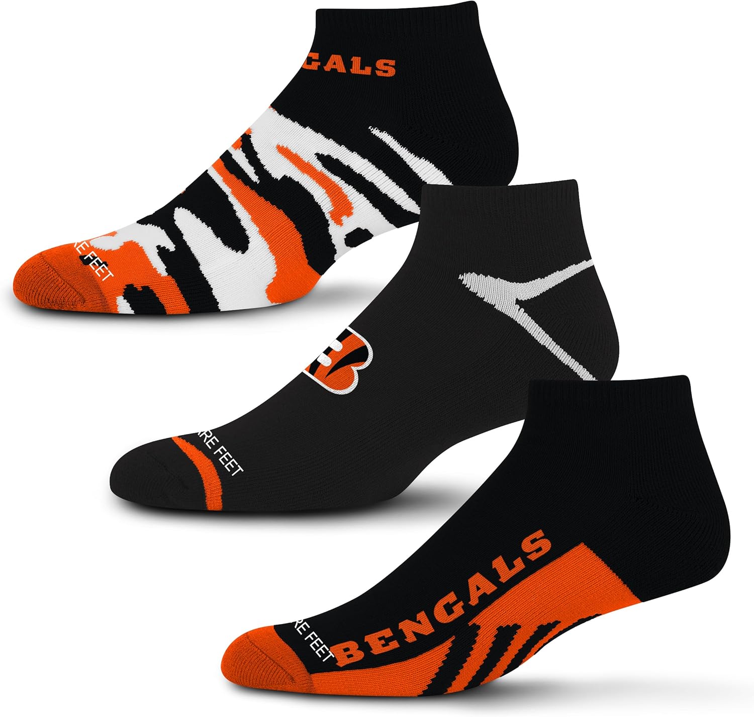 For Bare Feet NFL unisex-adult Nfl Camo Boom 3-pack