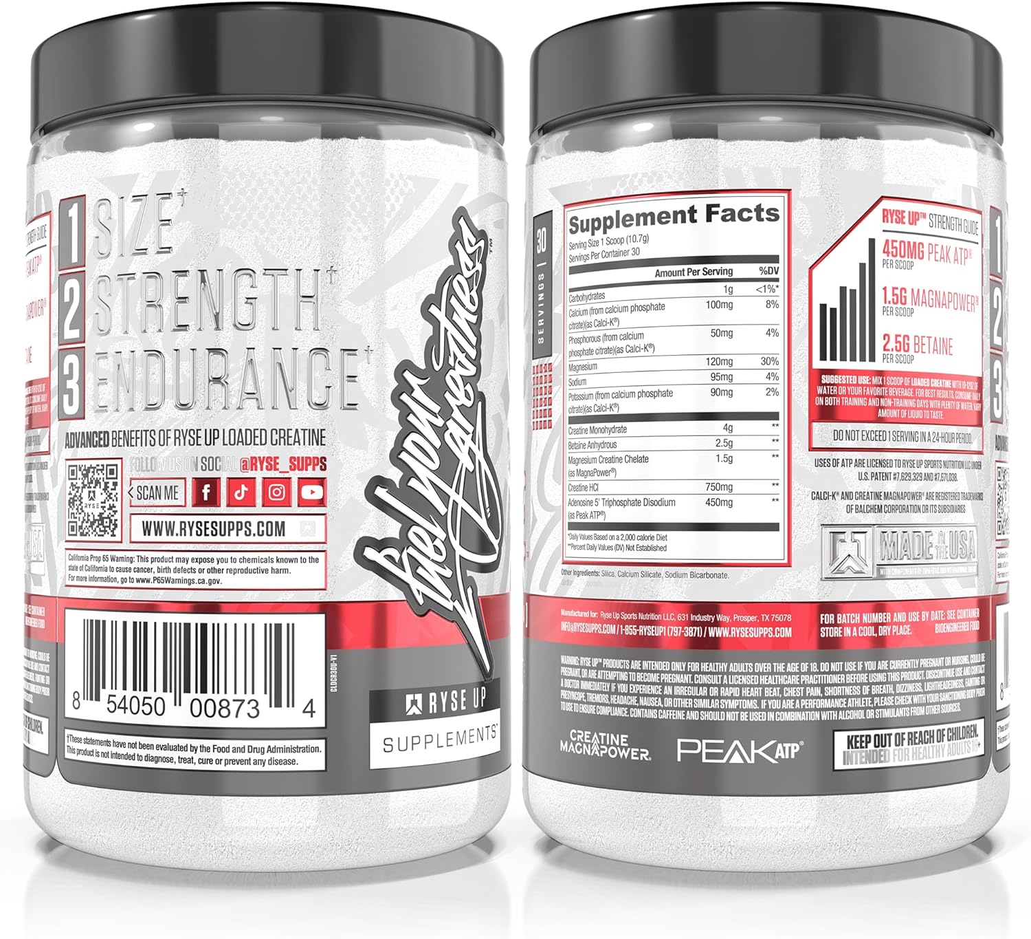 RYSE Loaded Creatine for Men & Women - Unflavored - Muscle Building Formula with 3 Forms of Electrolytes, Betaine Anhydrous and Peak ATP - Strength, Power & Endurance Support - 30 Servings