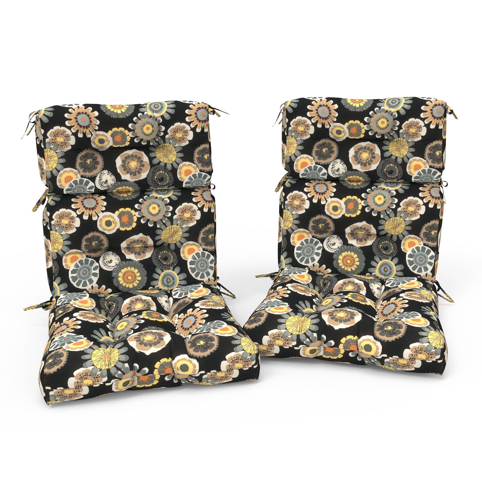 TWLEAR Outdoor High Back Patio Chair Cushions, Tufted Rocking Chair Cushions, Adirondack Cushions for Garden Porch Home Office Chairs Use, 44” x 22” x