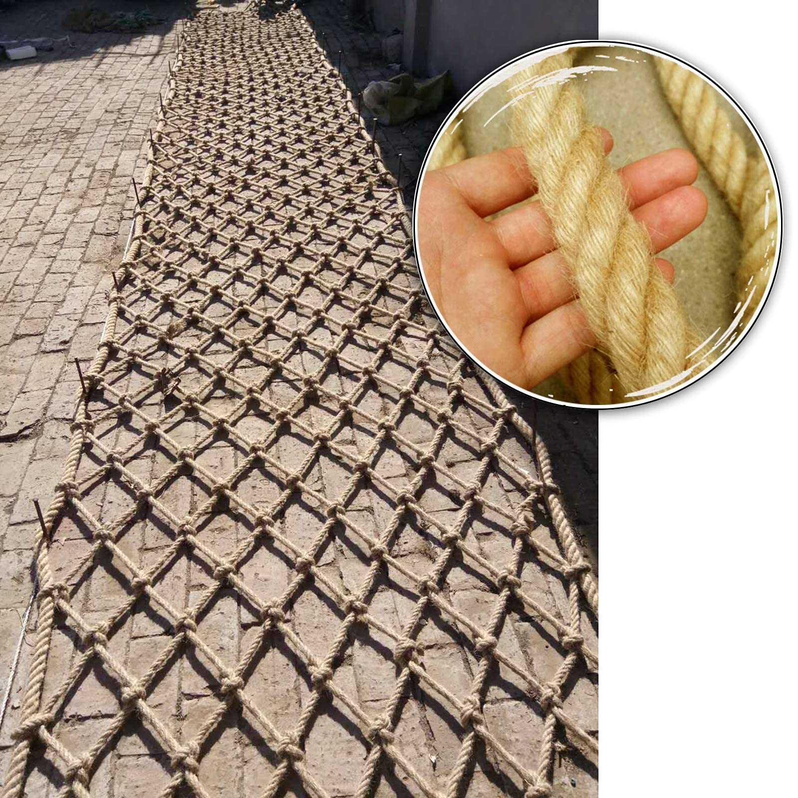 Filet d'escalade aire de jeux en corde de chanvre pour jardin