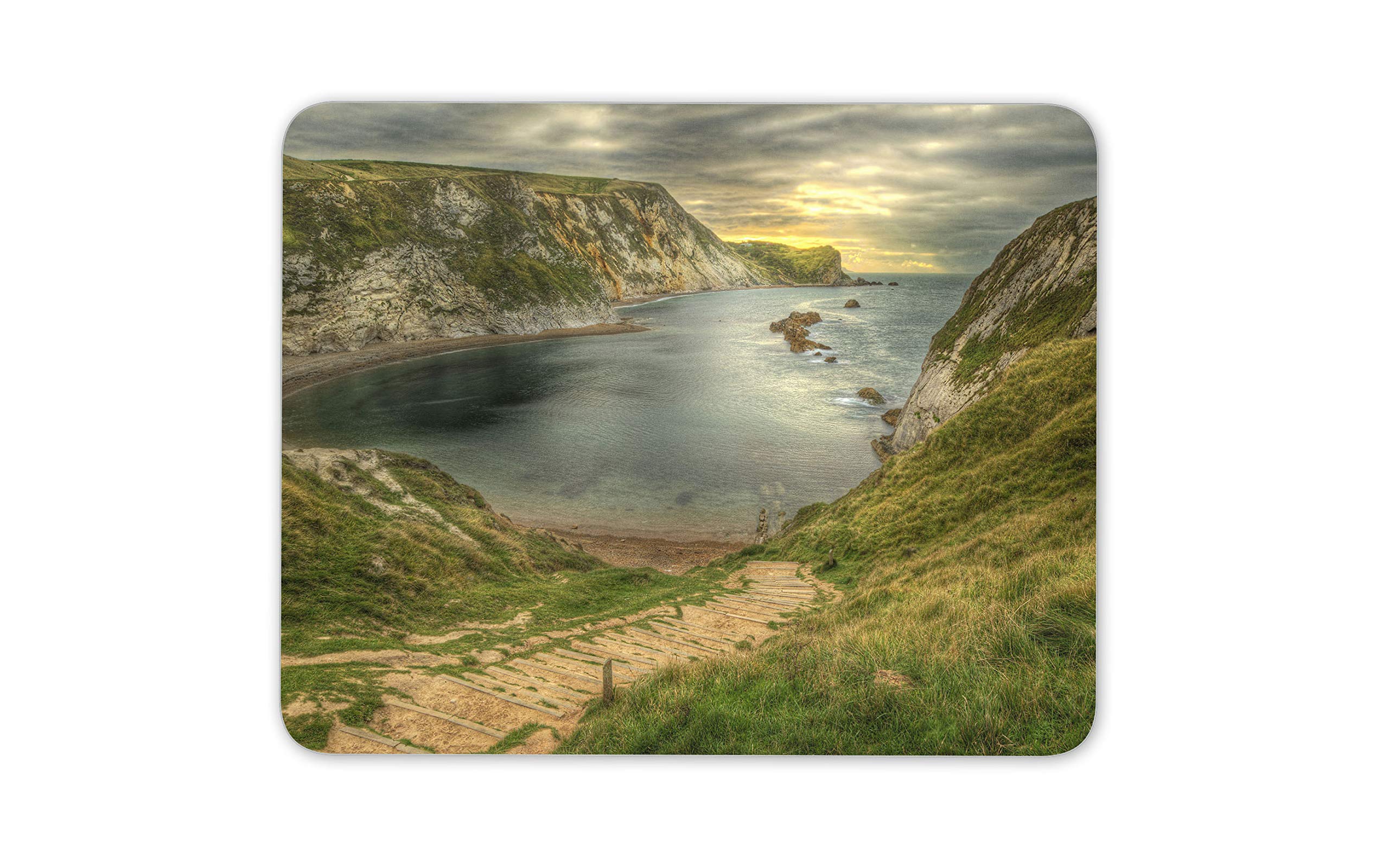 Destination Vinyl Ltd Man O War Cove England Mouse Mat Pad - Jurassic Coast Britain Fun #16119