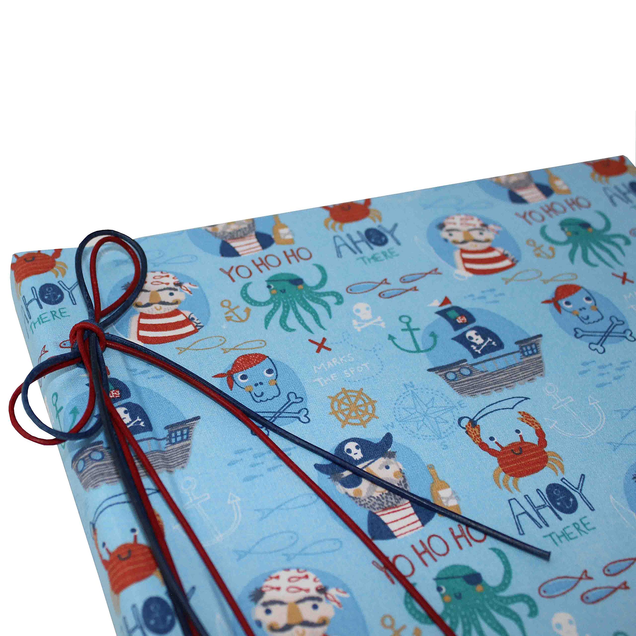 Álbum de fotos infantil Ahoi con cubierta de tela de algodón y cordón