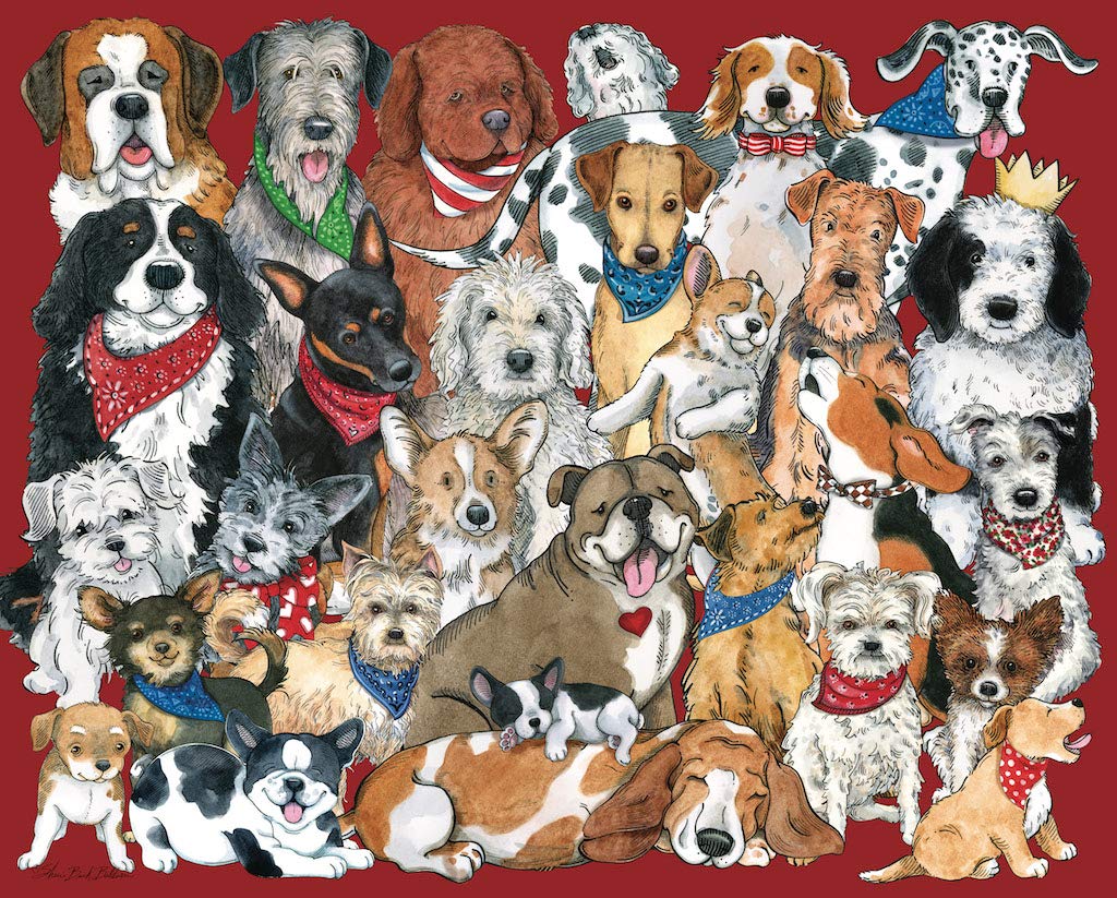 Dogs, Dogs, Dogs by Sherri Buck Baldwin, 24 x 30 1000 Piece Puzzle