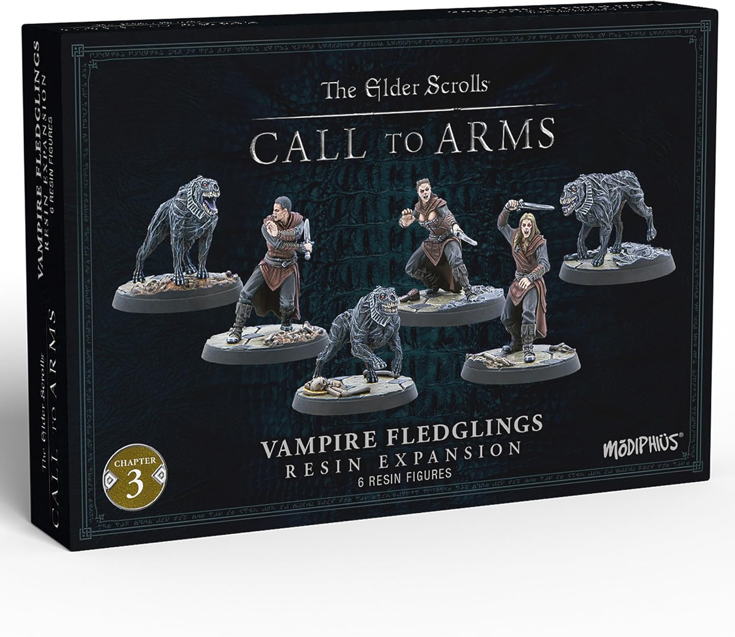 Modiphius: The Elder Scrolls: Call to Arms - Vampire Fledglings - 6 Figure Resin Expansion, Chapter 3, Unpainted, 32mm RPG Miniatures w/ Scenic Bases