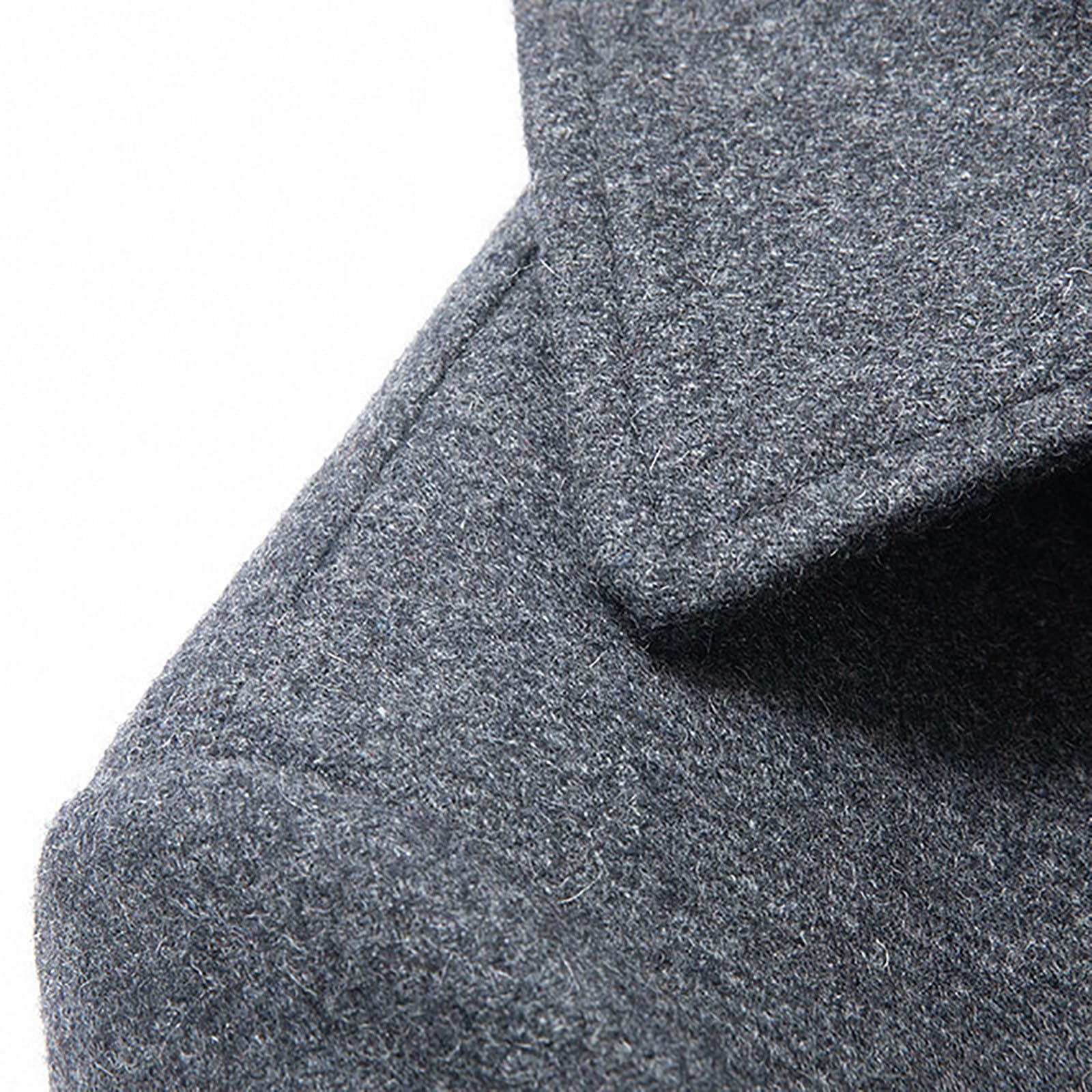 Herren Wintermantel Slim Fit Zweiteiliger Mantel für Business Freizeit Wollmantel mit Stehkragen Peacoat Warmer Integrierter Innenjacke Kurzmantel Winter Coat Men Peaky Blinders Mantel Herrenmäntel