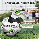 Vector X Venomous PVC Machine Stitched Indoor/Outdoor Water-Resistant Football + Pump with Butyl Bladder, White-Green, Size 5, Suitable for Match and Training for Adults 15+ Years gallery image