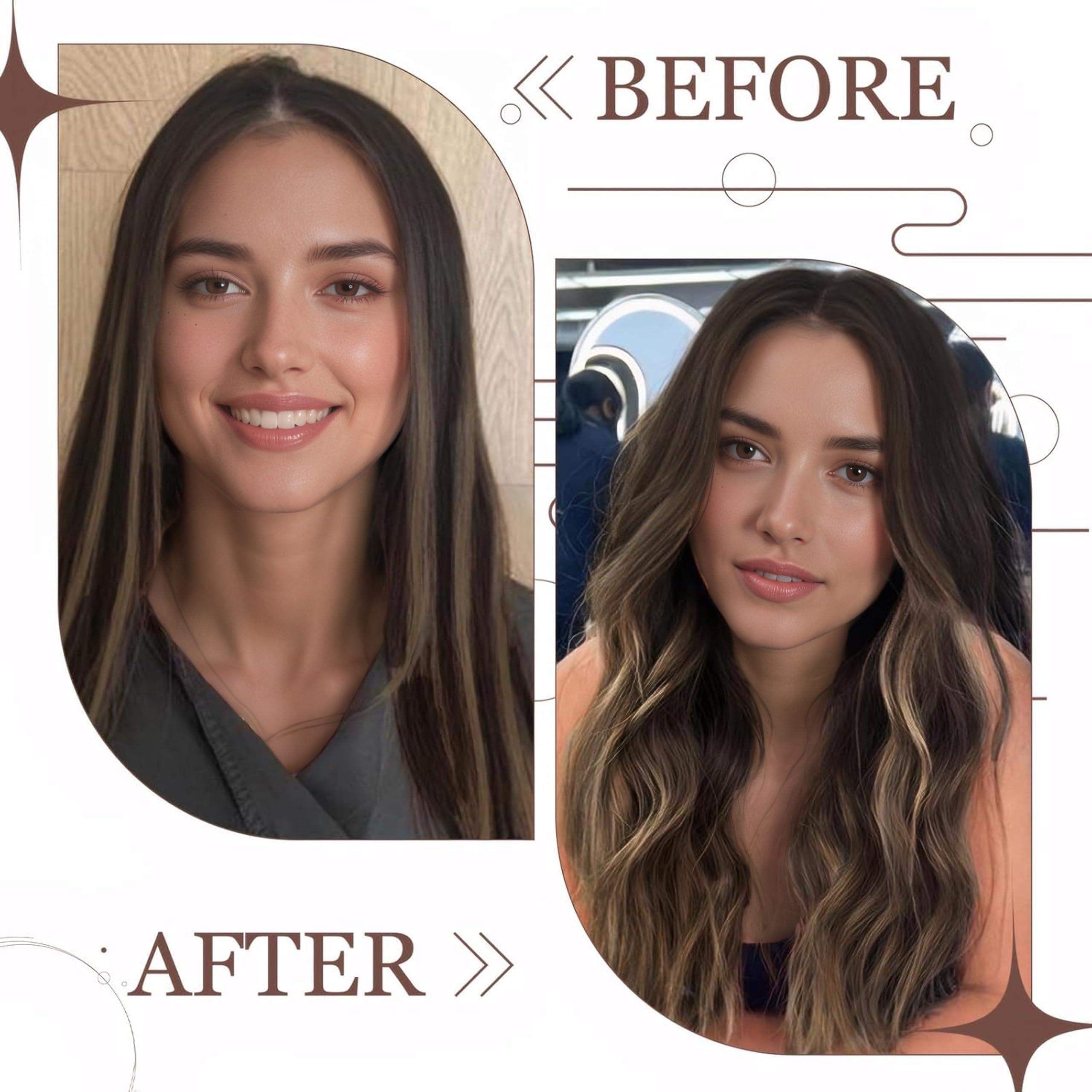 Hetto Clip in Extensions Echthaar Balayage Schwarz zu Hellbraun & Goldblond 45cm 120g 7pcs - Invisible Mittellanges Haar, Volle Abdeckung für Sofortiges Volumen 1b/4/27