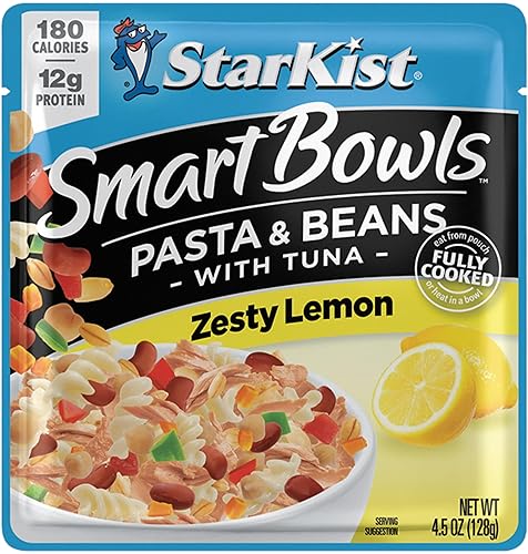 Miniatura 3 de Starkist Smart Bowls, pasta de limón picante y atún de frijoles, 4.5 onzas (paquete de 3) con cucharas By The Cup Mood
