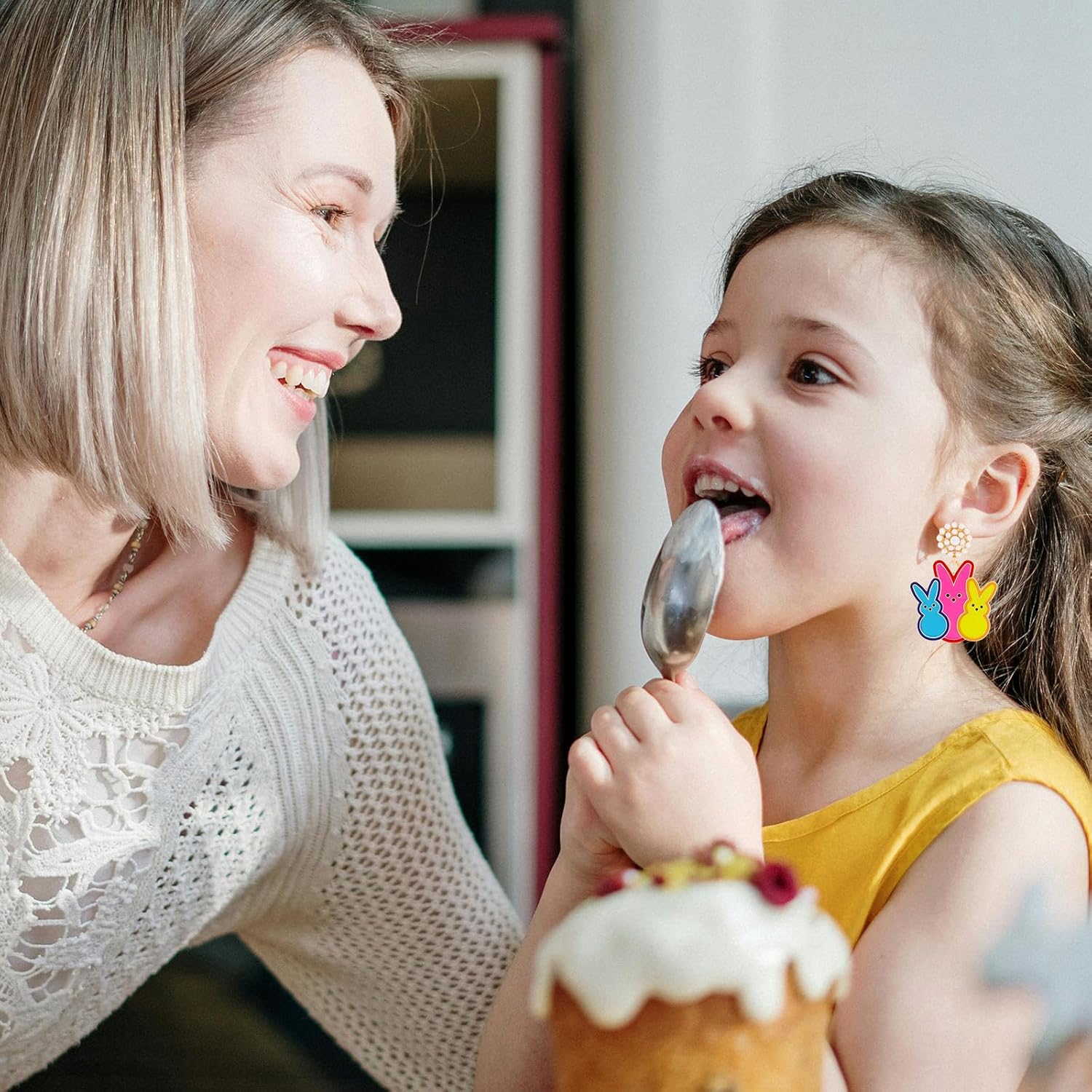 Easter Earrings Colorful Easter Eggs Rabbit Bunny Drop Dangle Earrings for Women Party Holiday Jewelry Gifts - Image 4