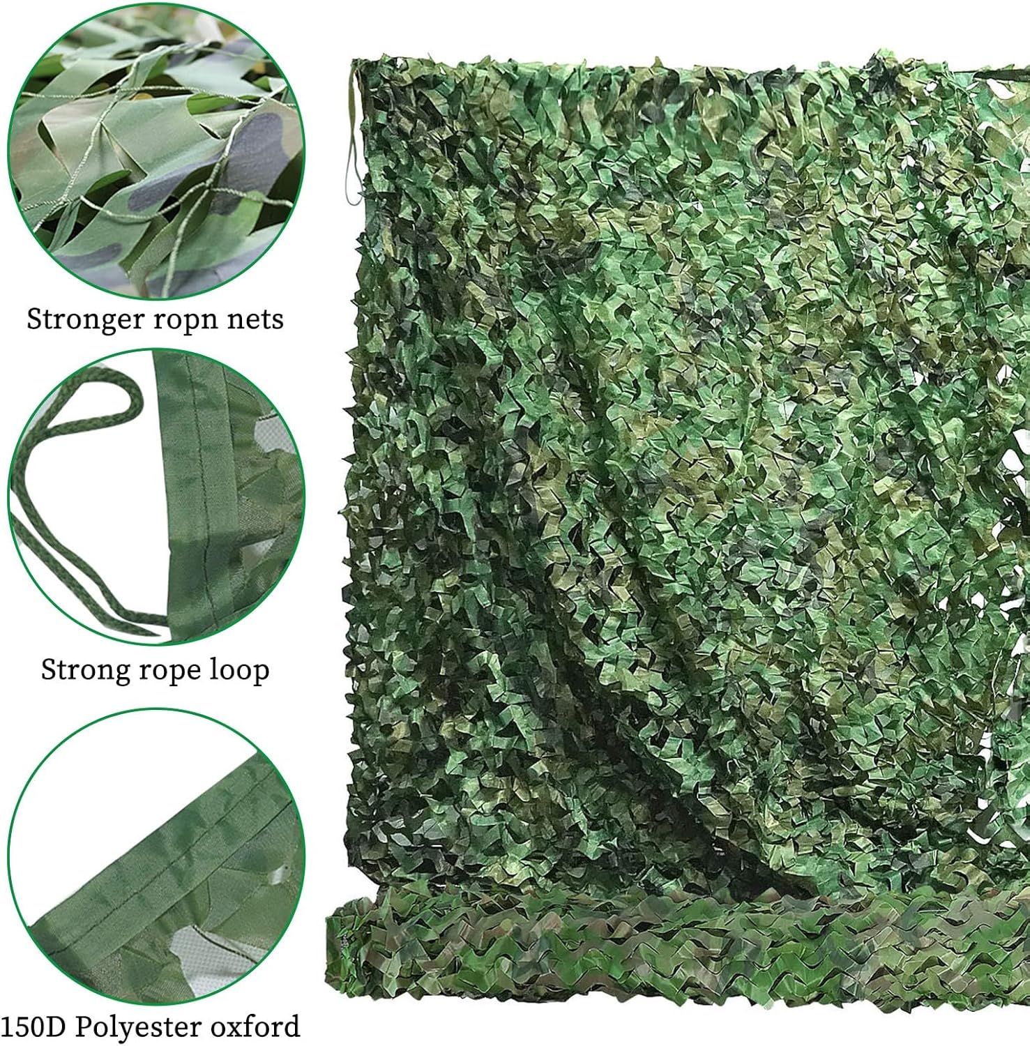 Sposuit Camo Netting - Camouflage Net 10x20 20x20 10x10, Military Camo Netting for Hunting Bulk Roll, Camo Tarp Sunshade Net for Party Decorations, Sunshade, Camping Ghillie Netting - Image 4