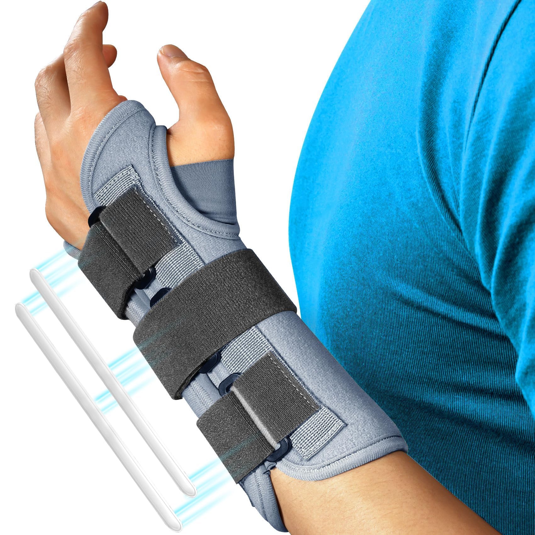 Wrist Brace Splint Carpal Tunnel for Women Men, Night Wrist Sleep Support Brace, Left Hand, Small/Medium, Pain Relief for Sprain, Arthritis, Tendonitis