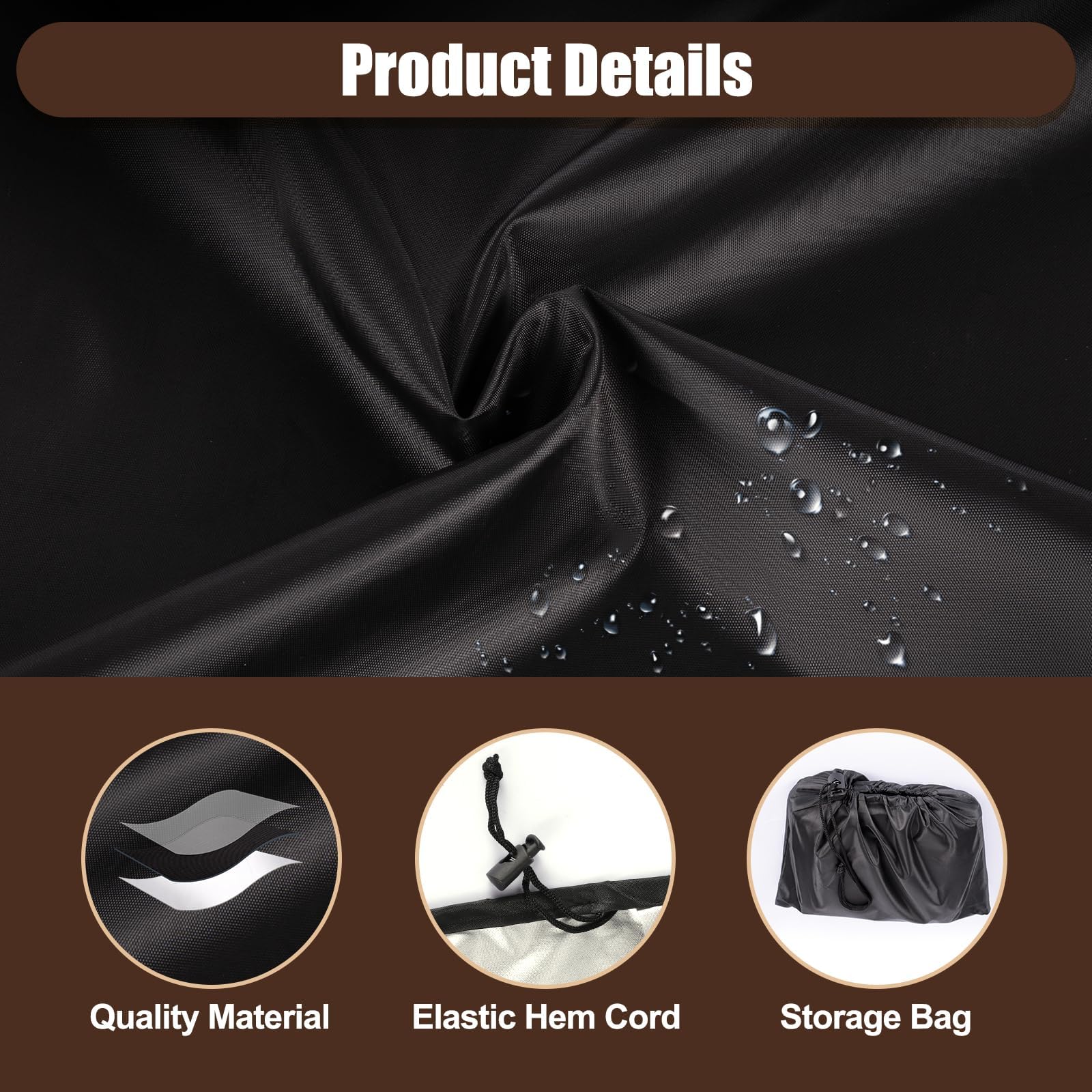 Fundas para Mesas De Billar, Funda para Mesa de Snooker Funda para Mesa de Billar de 8 Pies, en Tela Oxford 210D Negro