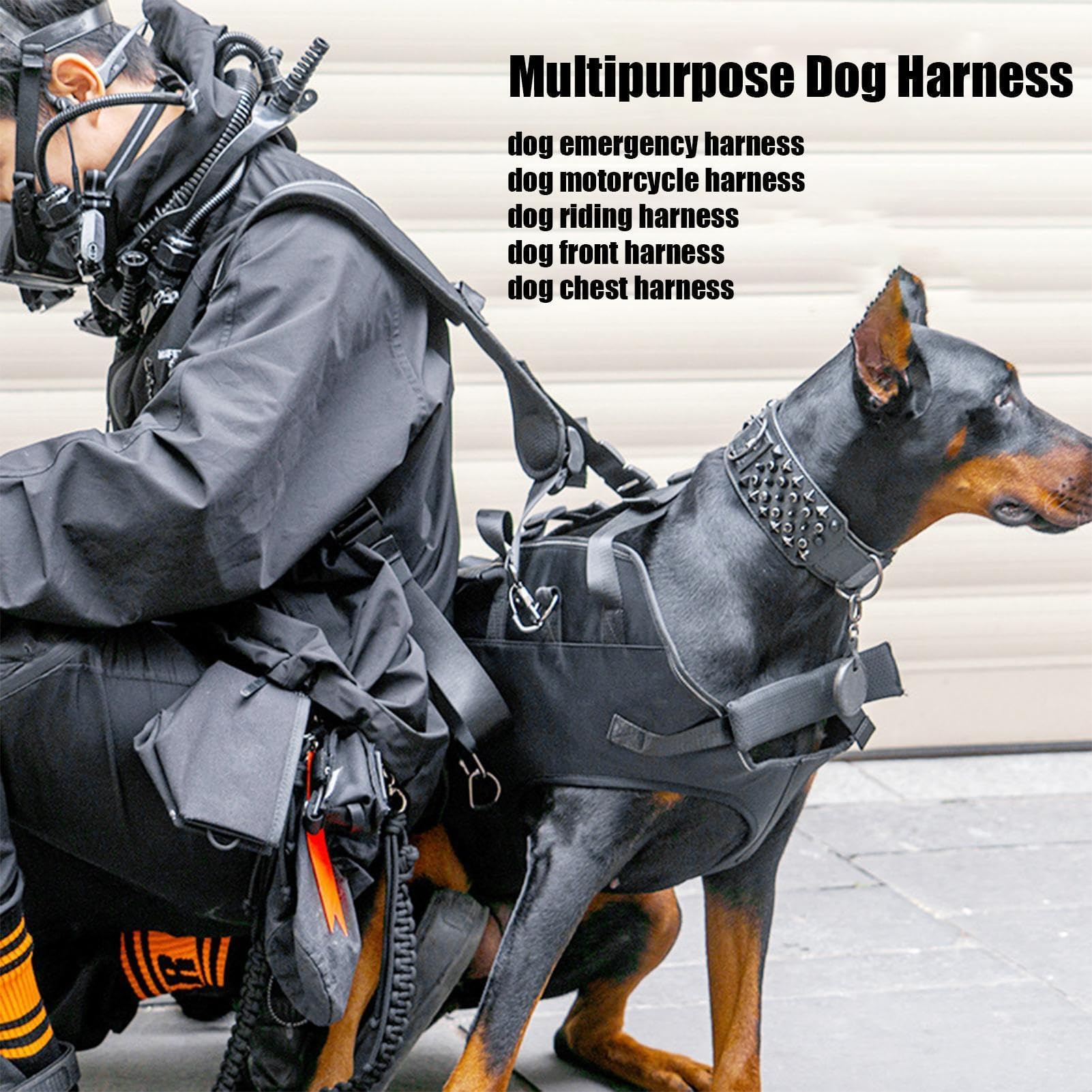 Hundegeschirr – Abnehmbares Hundegeschirr zum Heben von Hunden, verstellbares Geschirr für Rückenstütze, atmungsaktive Unterstützung für ältere und verletzte und behinderte Hunde
