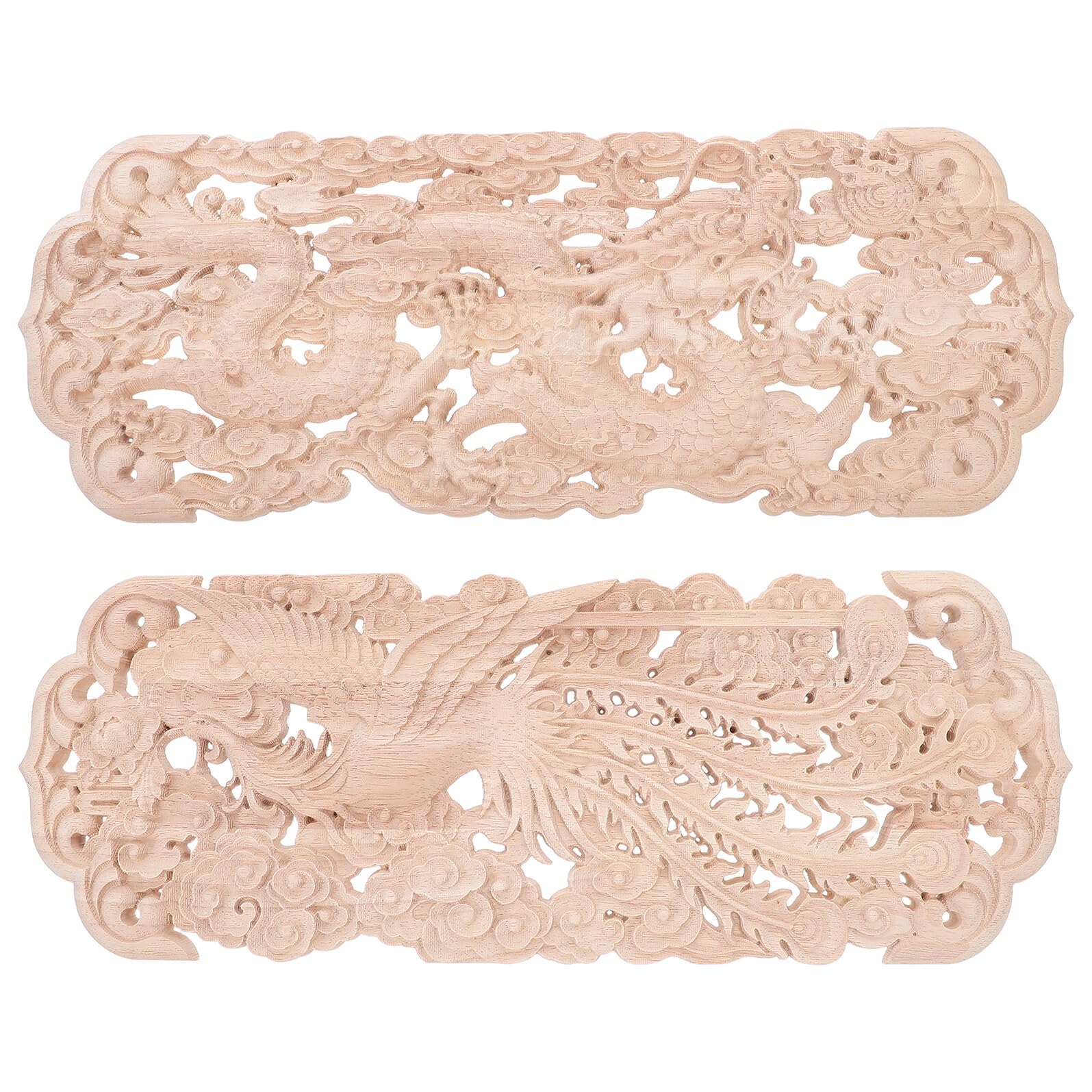 Appliques en bois non peintes 40x15 cm décorations murales meubles DIY