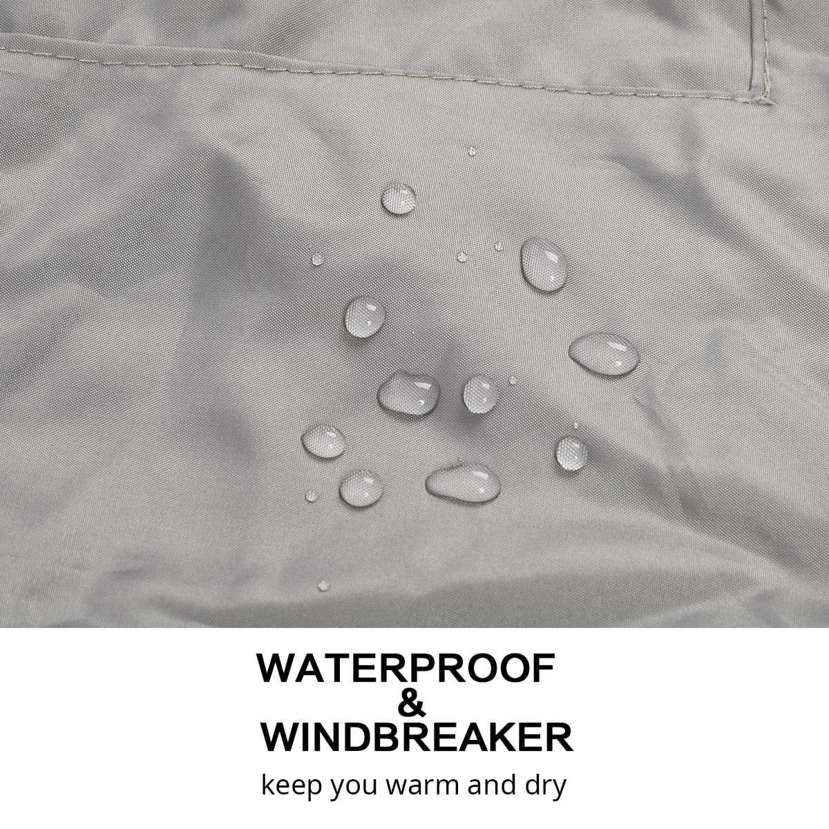 Lansbojun Mens Windbreaker Water-Resistant Lightweight Rain Jacket with Hood Wind Breakers Dark Gray L