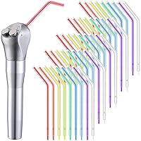 Vista 8 de Tondiamo Punta de jeringa de agua de aire dental, boquillas de pulverización desechables, puntas surtidas, arco iris, triple conector de jeringa