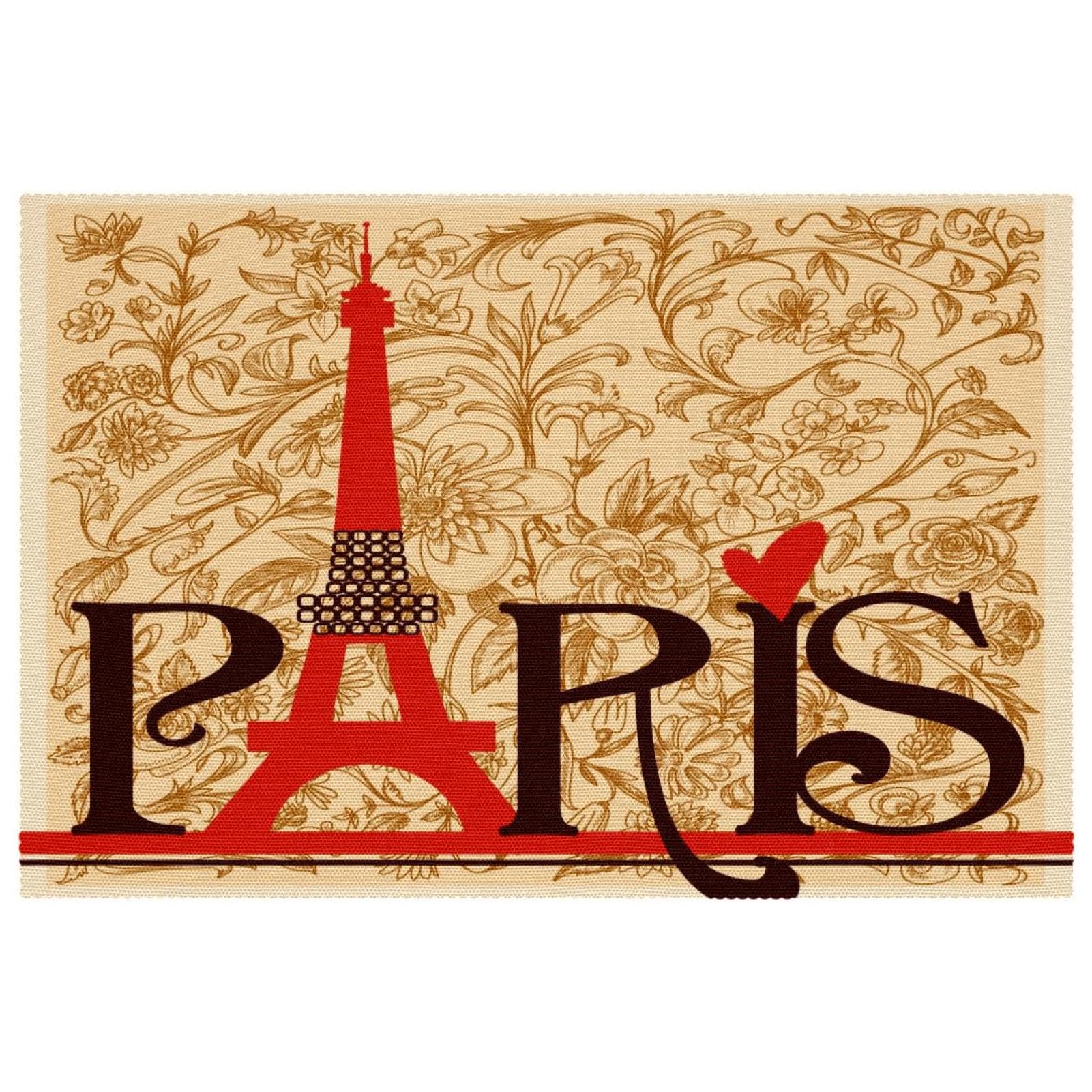 Sets de table antidérapants et résistants à la chaleur motif Paris