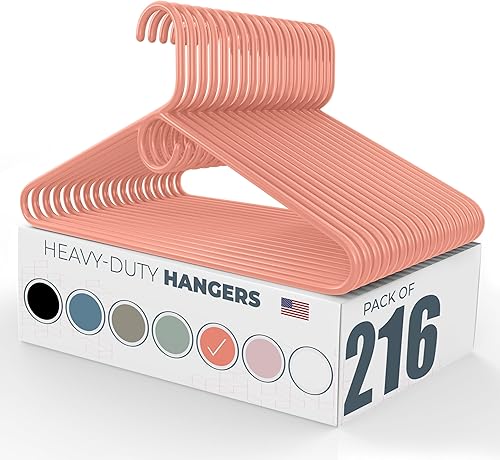 Miniatura 106 de Perchas de ropa resistentes fabricadas en Estados Unidos, paquetes a granel disponibles, plástico fuerte, perchas para chaquetas y abrigos