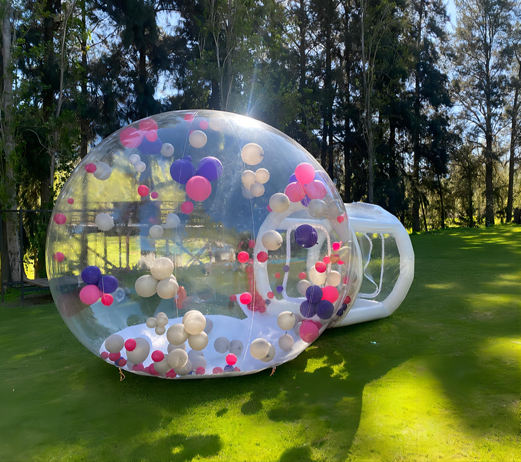 DIXII Warehouse Inflatable Bubble House Outdoor Transparent Commercial Grade Tarpaulin PVC Bubble Tent House with Blower Clear Dome Balloon Garden Tent