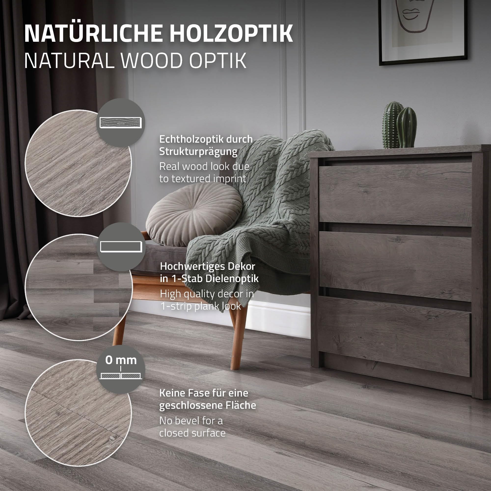 ML-Design Suelo Vinílico Adhesivo de PVC 11,15 m² Color Pino Gris Grosor 2mm Planchas de Vinilo Autoadhesivas 91,5x15,3cm 80x Láminas Aspecto Madera Antideslizante Impermeable Fácil Instalación