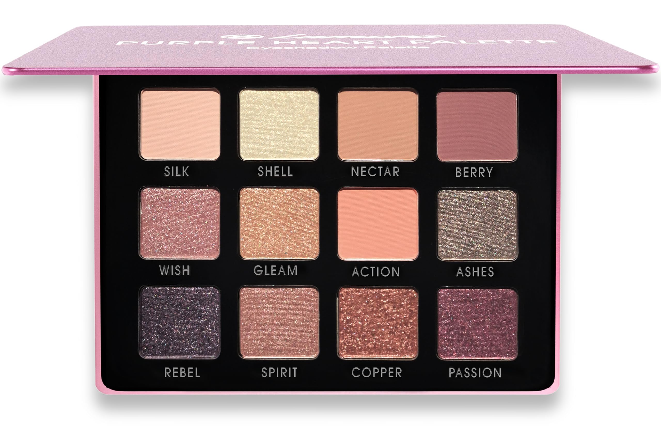 Lamora Pink Eyeshadow Palette - 12 Soft Mauve Rose Shadows, Multi-Use Eye Makeup Palette with Matte & Shimmer Finishes, Ultra-Blendable Everyday Neutrals, Long-lasting Wear, Travel Makeup with Mirror