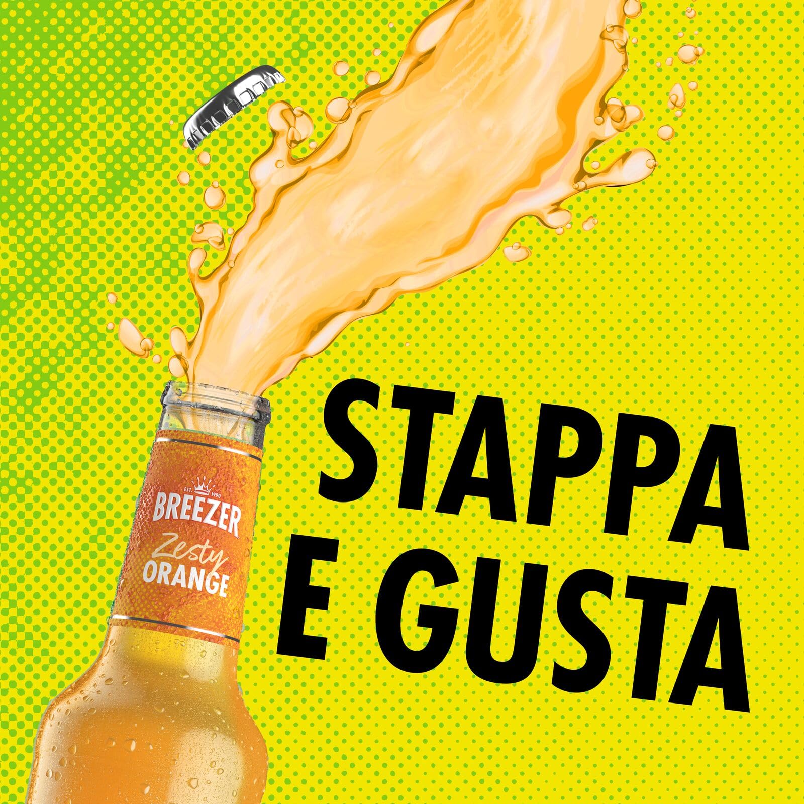 Drink alcolico BREEZER al gusto Arancia, vol. 4%, 24 x 27,5 cl / 275 ml, Drink alcolico premiscelato e pronto da bere in bottiglia