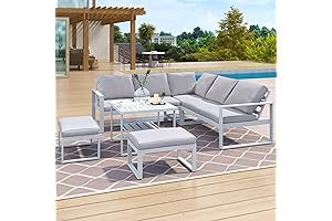 U-Style Industrial Style Outdoor Sofa Combination Set