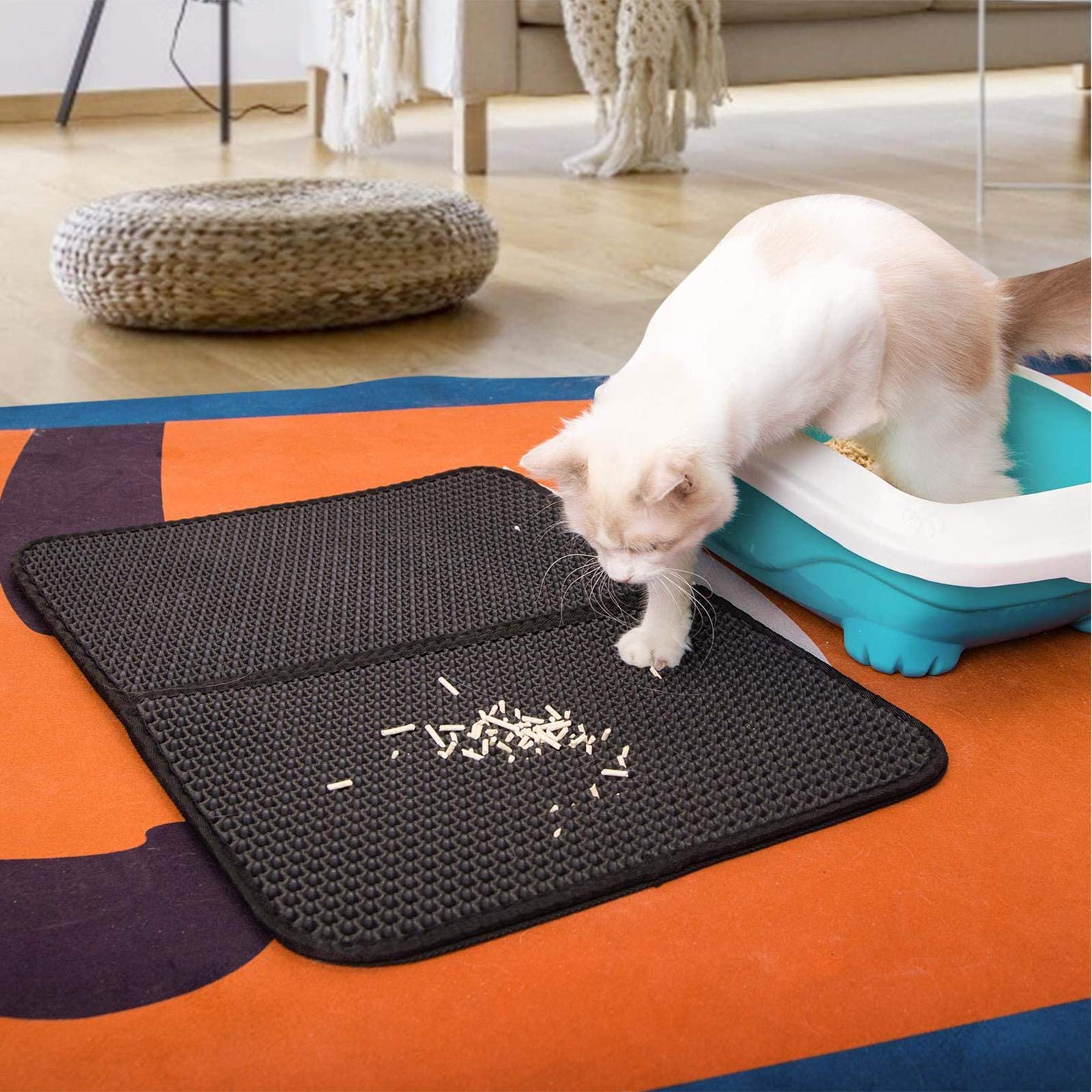 Tappeto Per Gatti A Nido D'ape Tappetino Per Lettiera Gatto 90x60