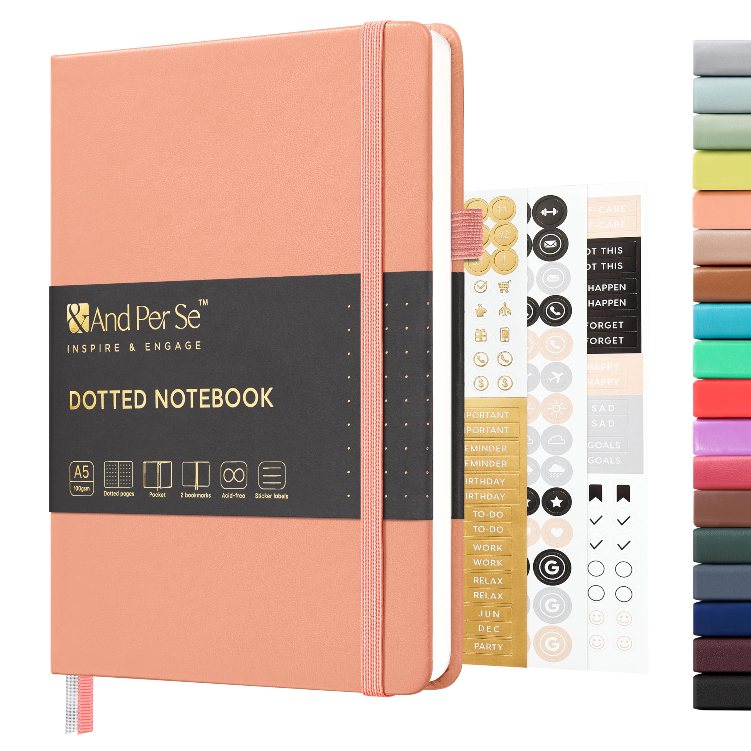 Photo 1 of &And Per Se Dotted Journal Notebook, A5 Hardcover