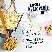 Vista 5 de Nostalgia Máquina para hacer palomitas de maíz, carrito profesional con hervidor de 8 onzas que hace hasta 32 tazas, máquina de palomitas vintage