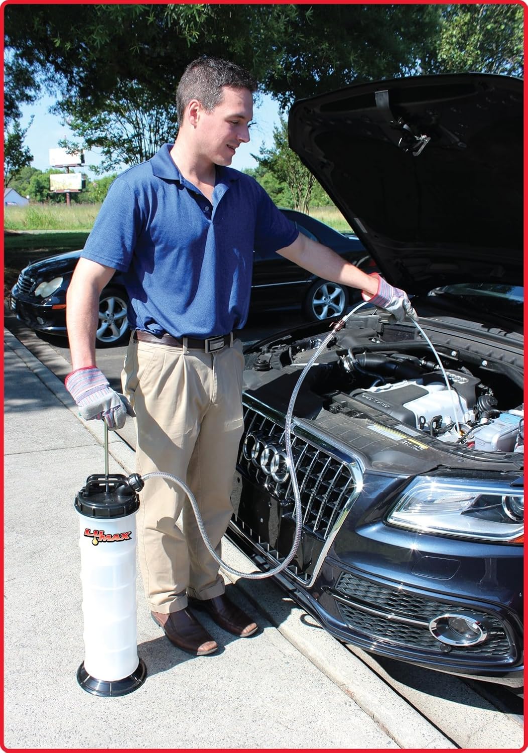 LUMAX LX-1313 Manual/Pneumatic 2-in-1 Fluid Extractor (2.1G 8L Capacity), Easy to Operate, Ideal for Extracting or Changing Fluids Without The Need of Electricity